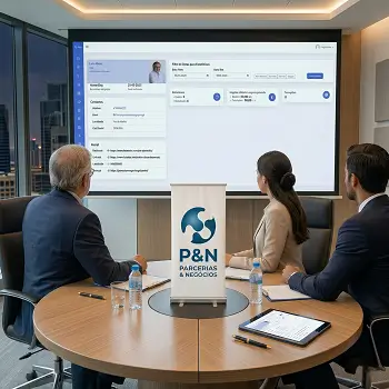 Mockup do projeto Parcerias & Negócios desenvolvido pela WayAcross